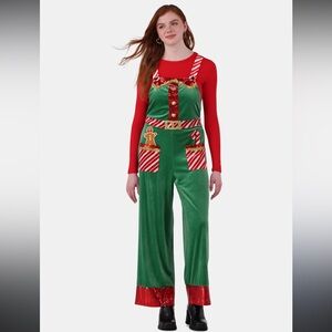 Festive Green and Red Women's Jumpsuit